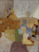 235  //  "Mensch und Masse II"  //  1959/60  //  Öl auf Jute  //  80x60cm  //  unverkäuflich