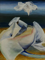 163  //  "Gedrückt"  //  1996  //  Acryl auf Hartfaser  //  80x60cm