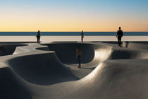 Skate Santa Monica beach Californie Usa 