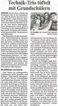Bericht in der Bergischen Morgenpost, 18. März 2010