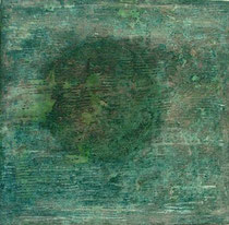 sin título, 1999, técnica mixta sobre lienzo, 100x100 cm