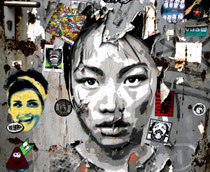 Sticker- und Paste Up-Wand