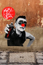 Paste Up von Mimi the Clown in Trastevere