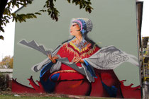 Mural von Lake13 in der Hüttenstraße