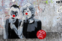 Paste Up von Mimi the Clown zusammen mit Mick Jagger in Trastevere