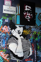 Streetart-Gasse Werregaren, hier gestattet die Stadt Gent das Malen und Sprayen