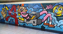 Mural von Joachim in der Station Berchem