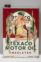 MISS TEXACO  Collage papier & technique mixte sur support bois 105 cm x 73 cm  2020