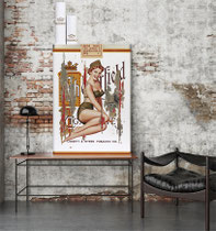 MISS CHESTERFIELD Collage papier & technique mixte sur support bois  143 cm x 70 cm x 12 cm  2019
