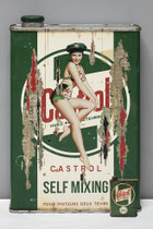 MISS CASTROL II  Peinture acrylique & collage papier sur support bois 105 cm x 73 cm x 20 cm  2023