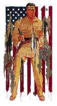 TONTO  Collage papier & technique mixte sur support bois 175 cm x 90 cm 2018