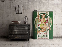 MISS CASTROL  Collage papier & technique mixte sur support bois 105 cm x 73 cm  2020