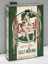 MISS CASTROL II  Peinture acrylique & collage papier sur support bois 105 cm x 73 cm x 20 cm  2023