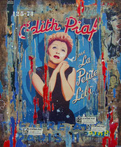 LA MÔME DE PARIS  Collage papier & technique mixte sur châssis bois  130 cm x 105 cm  2016