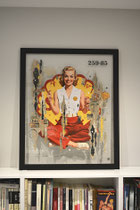MISS SHELL Collage papier & technique mixte sur plaque de verre  100 cm x 80 cm 2026