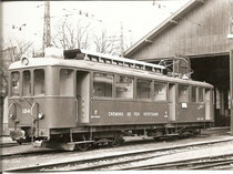 ABFe 4/4 104 im Depot Vevey, März 1960