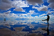 Salar de Uyuni in der Regenzeit