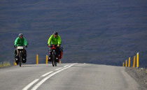 Radfahrer vor Bildudalur