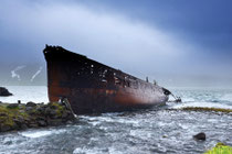 Schiffswrack in Djupavik