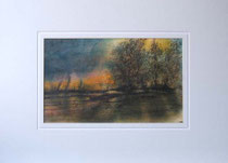 Nr. 96/03 A.   Aquarell auf  Fin Art  Papier 50x50 cm inkl. Karton - Passepartout  € 300.-  