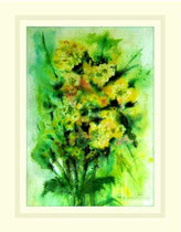 Nr. 3/08  Aquarell auf  Fin Art  Papier 50/40 cm inkl. Karton - Passepartout,  Metallr. Weiss,  Glas mit Rückwand  €  280.-  
