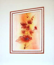 Nr. 96/01 Bl. Aquarell auf Fin Art  Papier 60x50 cm inkl.  Karton - Passepartout   €  280.-