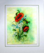 Nr.2/02 Wiesenb. Aquarell auf  Fin Art Papier   60x50 cm inkl. Karton - Passepartout  €  290.-  