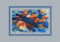 Nr. 3/01 Acrylt. auf Fin Art Papier 70x50 cm inkl. Karton -Passepartout, Glas, Metallr. Bronze  eluxiert u. Rückw.  € 390.-  
