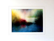 Nr. 87/01  Aquarell auf  Fin Art  Papier 80x60 cm inkl.Karton- Passepartout, Glas, Holzrahmen dazup. u. Rückwand  € 450,-