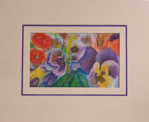 Nr. 5/05 Blüten   Aquarell auf Büttenspezialpapier Fin Art 60x50 cm  inkl. Karton - Passepartout € 290,-