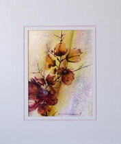 Nr.87/05 Bl.    Aquarell auf Fin Art  Papier 50x40 cm inkl. Karton - Passepartout  € 230.-  