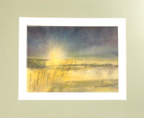 13/4  Aquarell auf  Fin Art  Papier 70x50 cm inkl. Karton- Passepartout  € 220,-
