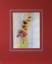 Nr. 97/13 Blüten   Aquarell auf Büttenspezialpapier  Fin Art  50x40 cm inkl. Karton - Passepartout  € 240.-  