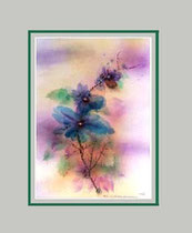 Nr.98/03 Bl.   Aquarell auf Fin Art  Papier 70x50 cm inkl. Karton - Passepartout  € 240.-