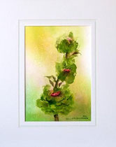 Nr. 99/07  Bl.  Aquarell auf Fin Art  Papier 50x40 cm inkl. Karton - Passepartout  € 230.-  