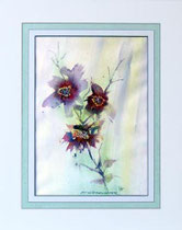 Nr. 95/03  Aquarell auf Fin Art  Papier 50x40 cm inkl. Karton - Passepartout, Metallr. Silber eluxiert, Glas m. Rückwand  € 280.-