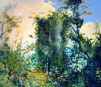GROSSE HECKE, 2004,120 cm x 140 cm, Eitempera und Öl auf Leinwand
