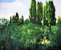 LICHTSCHNEISE, 2003, 80 cm x100 cm, Eitempera und Öl auf Leinwand