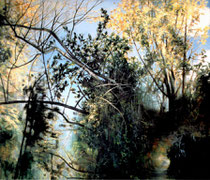 THE LONG WALK, 2004, 120 cm x 140 cm, Eitempera und Öl auf Leinwand