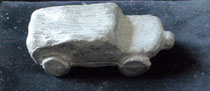 Véhicule léger - Sculpture en plomb - Exemplaire unique - 9 x 4 x 4 cm
