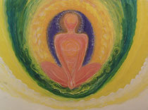 Buddha-Sein / grüne Aura - 75x100