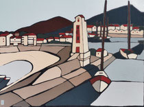 Vers le Port de St Jean, 60x81cm, Medium Acrylique, 2025