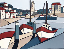Le Port de St Jean, 89x115cm, Medium Acrylique, 2025