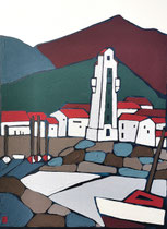 Le Gardien de Ciboure, 60x81cm, Medium Acrylique, 2025
