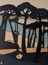Hossegor, le Lac, 65x81cm, Medium Acrylique, 2026