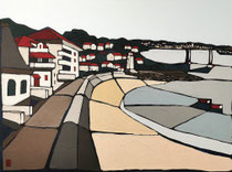 Sur la Digue de St Jean, 60x81cm, Medium Acrylique, 2025