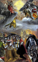 El Greco, sog. Anbetung d.Namens Jesu, London, Nat.Gallery, Öl/Holz, 58x35cm