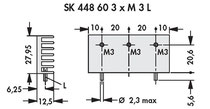 Fischer Elektronik SK 448 60 3 x M3 L  基板取付用押出成形ヒートシンク