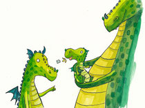 "3 Drachengeschichten" | Reihe: "Erst ich ein Stück, dann du" | cbj Verlag | 2011 | Kinderbuch-Illustration von Tina Schulte