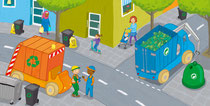 "Mein kleines oranges Müllauto" | Coppenrath Verlag | 2014 | Kinderbuch-Illustration von Tina Schulte 